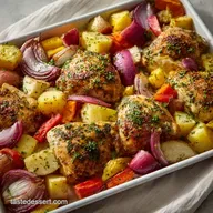 Healthy Meal Prep Idea with Roasted Chicken and Vegetables: 45-Min Sheet Pan Wonder