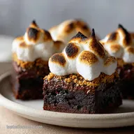 S'mores Brownies with Graham Crust