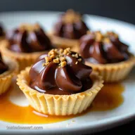 Pin on Eats Salted Caramel Chocolate Tartlets Decadent