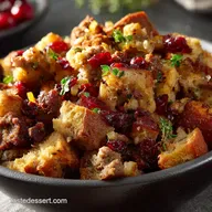 Sausage Apple and Cranberry Stuffing: Awesome 5-Star Holiday Recipe