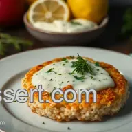 Easy Savory Canned Salmon Cakes with Lemon Dill Sauce Recipe