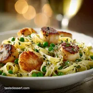 Linguini with Saut&eacute;ed Scallops and Peas: Elegant 30-Minute Meal