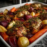 Whole30 Recipes: Easy Sheet Pan Dijon Chicken Dinner