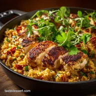 Skillet Cauliflower Arroz Con Pollo: Quick One-Pan Low Carb Dinner