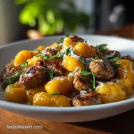 One Skillet Butternut Squash Gnocchi with Italian Sausage
