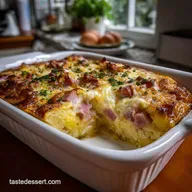 Small Batch Ham Potato Breakfast Casserole: Velvety Egg Bake