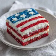 Sour Cream Flag Cake for 20 Servings