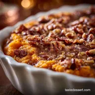 Southern Sweet Potato Casserole Classic Recipe with Crunchy Pecan Topping