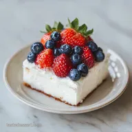 Strawberry and Blueberry Flag Cake for 16