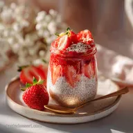 Make Ahead Strawberry Overnight Oat Healthy Delicious with Chia Seeds: Creamy & Chilled