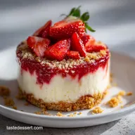 Strawberry Crunch Cheesecake Recipe 2 with Crunch Topping
