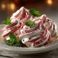 Festive Peppermint Meringues Glossy Swirl Kisses That Melt in Your Mouth