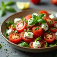 Heirloom Tomato Salad with Whipped Feta Basil Vinaigrette