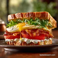 Breakfast BLT Egg Sandwich: The Ultimate Stack with Lemon-Chive Aioli