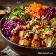 Buddha Bowl: The Ultimate Rainbow Feast with Zesty Tahini Dressing