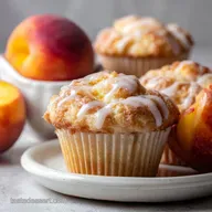 Peach Muffins with Yogurt Ready in 30 Min