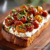Whipped Ricotta Toast with Roasted Tomatoes: Easy Cloud-Like Creaminess