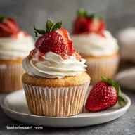 White Chocolate Strawberry Cupcakes in 1h 15min