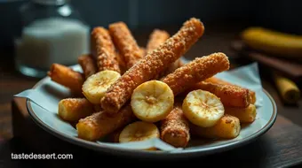 Crispy Banana Fries with Cinnamon Sugar: A Sweet and Savory Delight recipe card