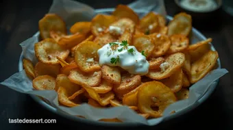 Easy Crunchy Onion and Sour Cream Chips: A Homemade Snack Delight recipe card