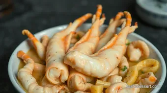 Delicious Surimi Snow Crab Legs with Garlic Butter Sauce Recipe recipe card