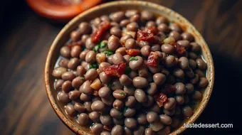 Delicious Southern-Style Purple Hull Peas with Bacon and Herbs recipe card