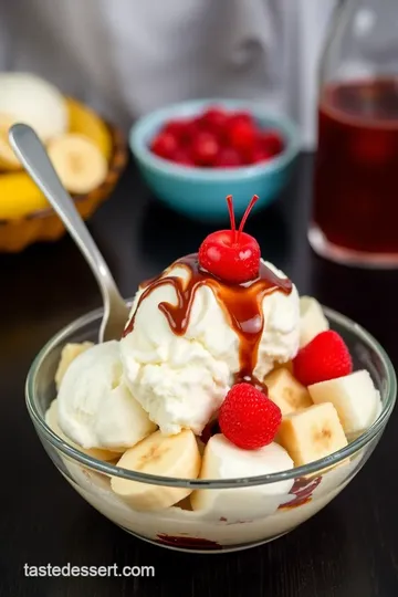 Classic Banana Split Dessert (Without Cream Cheese) presentation