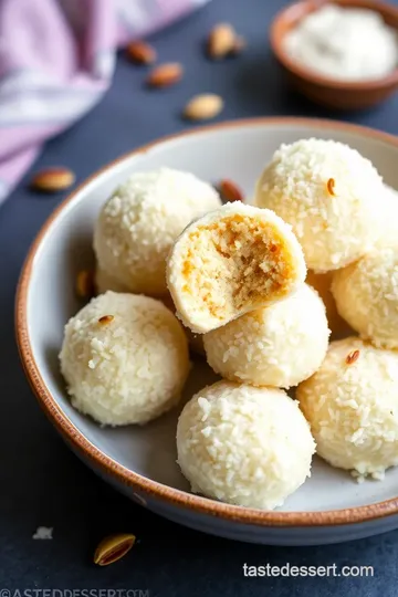 Ayurvedic desserts: 5 Easy Coconut and Cardamom Ladoo Recipes presentation