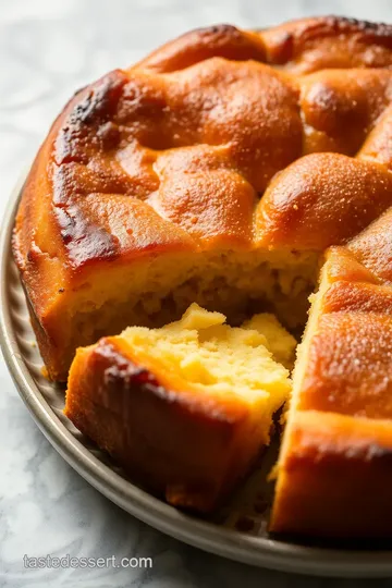 Budín de Pan (Delicious Bread Pudding) presentation