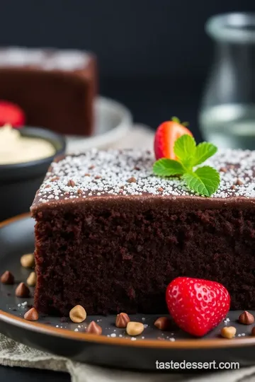 Delicious Chocolate Cake Recipe presentation