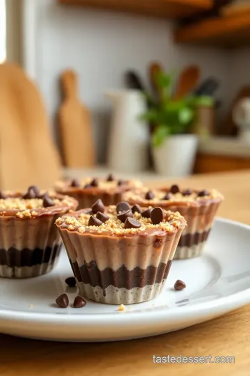 Chocolate Hazelnut Dessert Square Cups steps