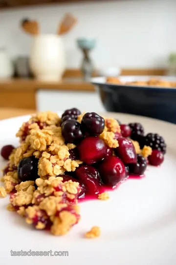 Lingonberry Crumble with Vanilla Ice Cream steps