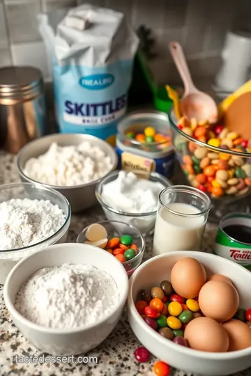 Skittles Rainbow Cake ingredients