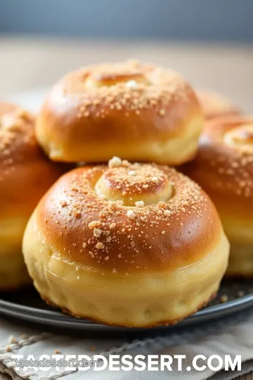 Sweet Buns with Cinnamon Sugar presentation