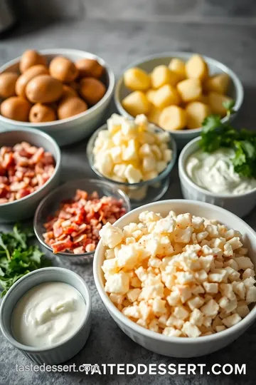 Crispy Baked Baby Potatoes with Creamy Dressing ingredients