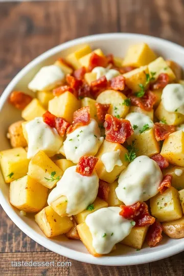 Crispy Baked Baby Potatoes with Creamy Dressing presentation