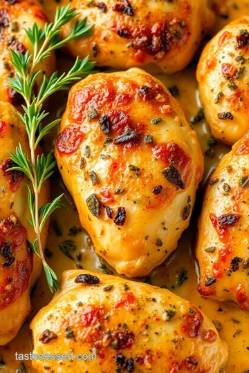 Delicious Baked Chicken with Herbs presentation