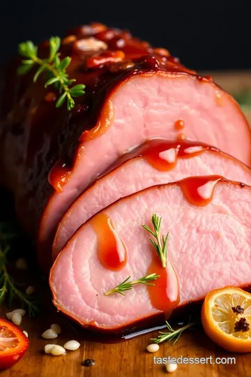 Deliciously Juicy Baked Gammon presentation