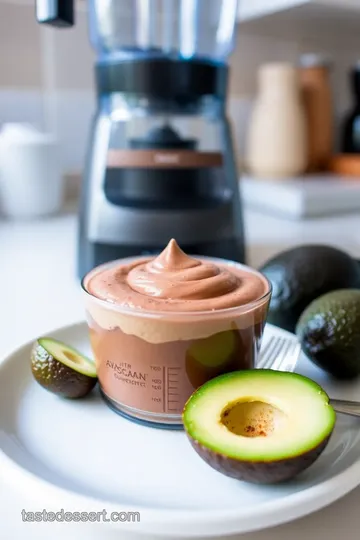 Coconut Chocolate Avocado Mousse steps