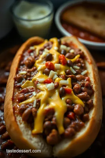 Buc-ee' s Inspired Texas Chili Cheese Dog presentation