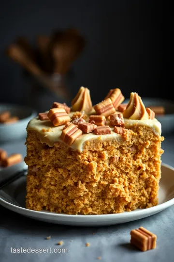 Butterfinger Bliss Cake presentation