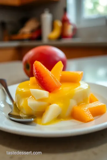 Mahjong-Inspired Coconut Mango Pudding steps