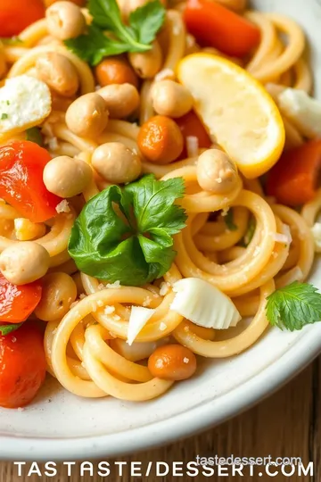 Chilled Pasta with Peanuts and Veggies presentation