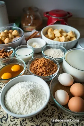 Cinnamon Roll Bread Pudding Delight ingredients