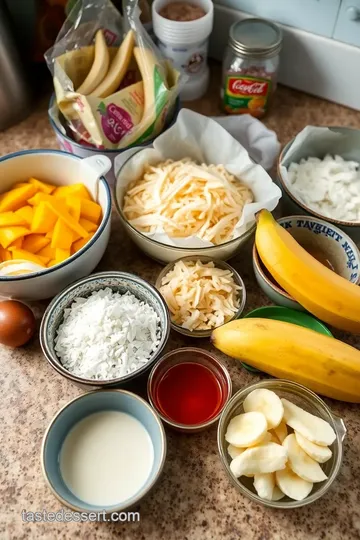 Coconut and Mango Rice Paper Rolls ingredients