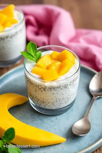 Coconut Mango Chia Pudding presentation