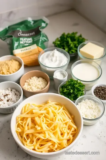 Fettuccine Alfredo ingredients