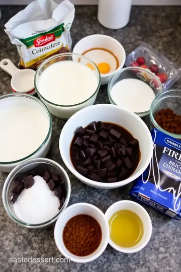 Copper-Infused Spiced Chocolate Pots de Crème ingredients