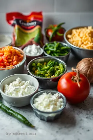 Creamy Cottage Cheese Queso Dip ingredients