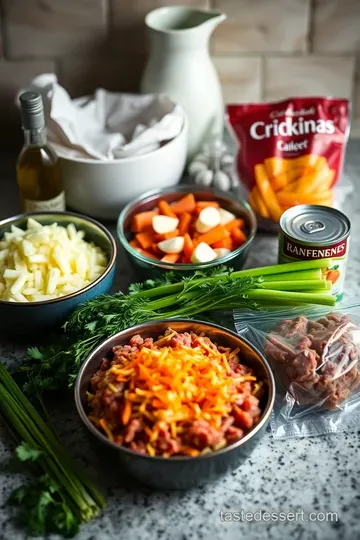 Creamy Fettuccine Alfredo with Hearty Ragu Sauce ingredients